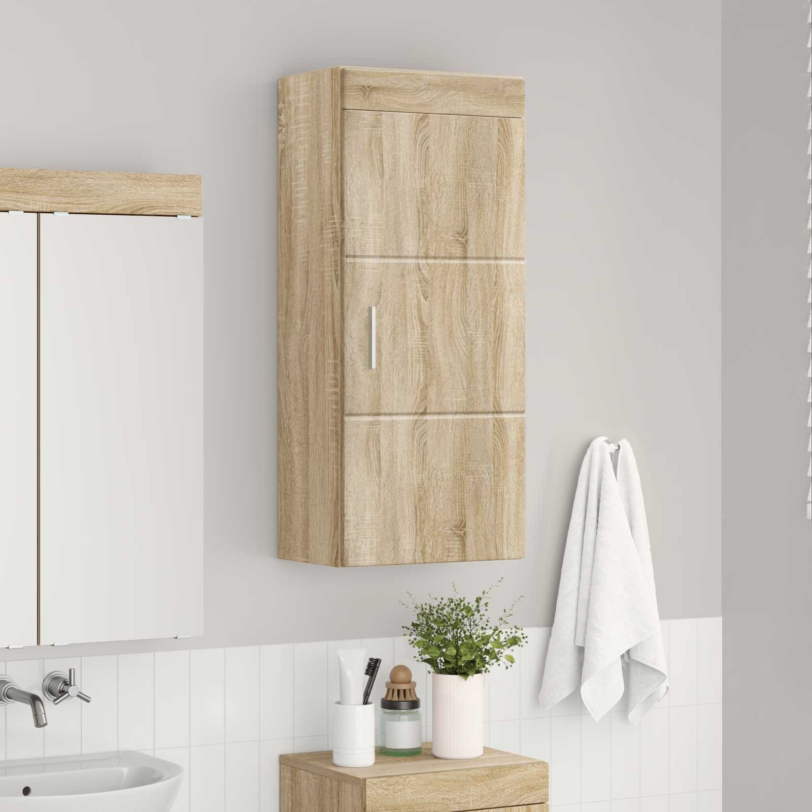 Armadio da bagno a muro TULUM Rovere Sonoma 37 x 24,5 x 86 cm | homemem39