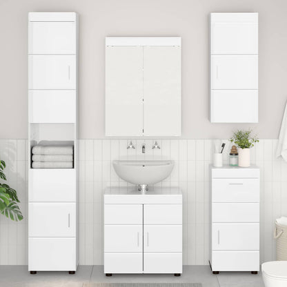 Armadio da bagno a muro TULUM Bianco Lucido 37 x 24,5 x 86 cm
