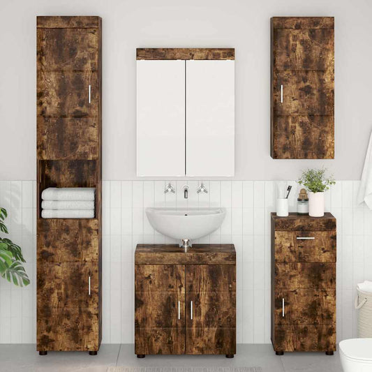 Armadio da bagno a muro TULUM Rovere fumé 37 x 24,5 x 86 cm | homemem39