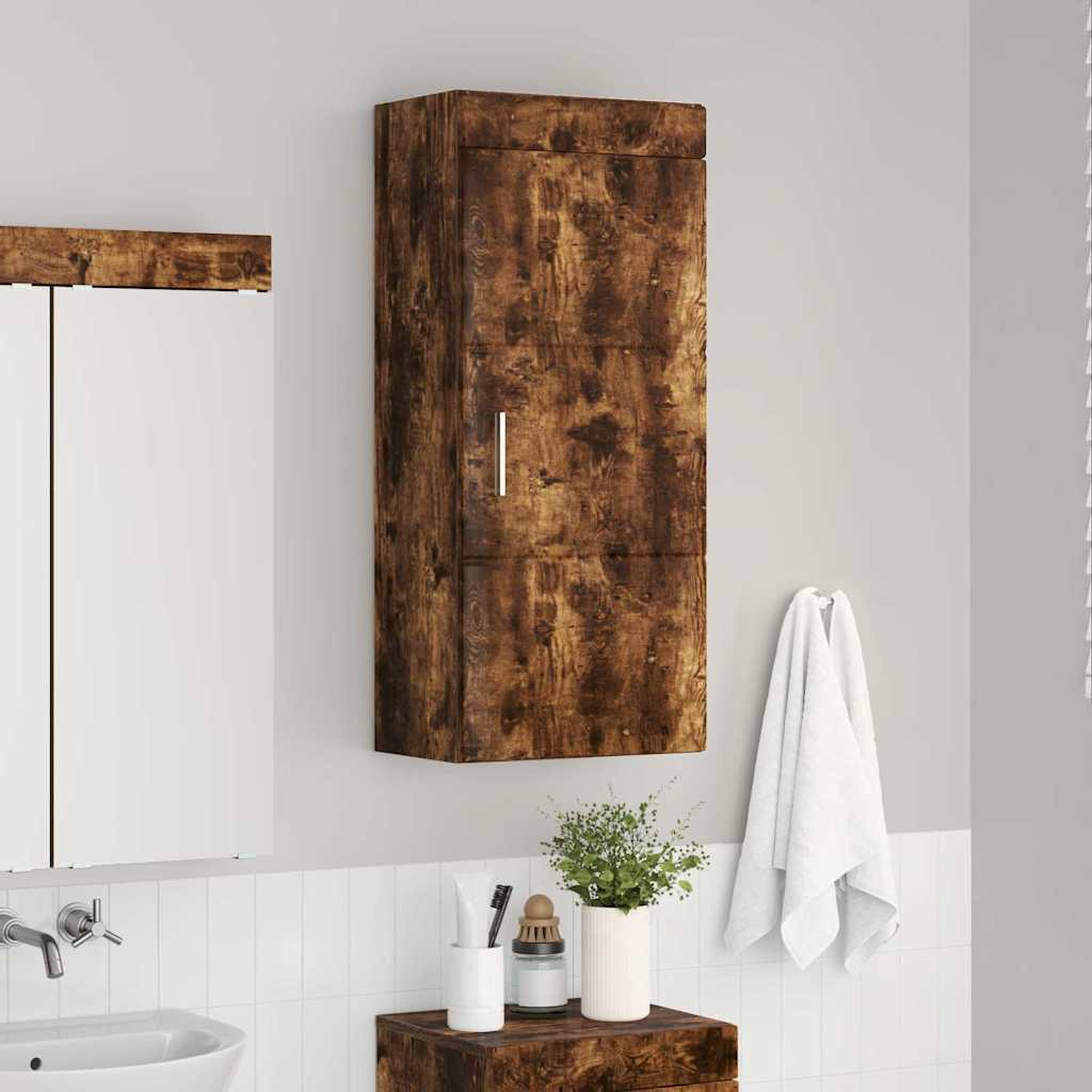 Armadio da bagno a muro TULUM Rovere fumé 37 x 24,5 x 86 cm | homemem39