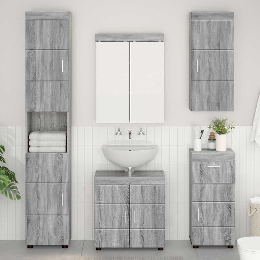 Armadio da bagno a muro TULUM Grigio Sonoma 37 x 24,5 x 86 cm - homemem39