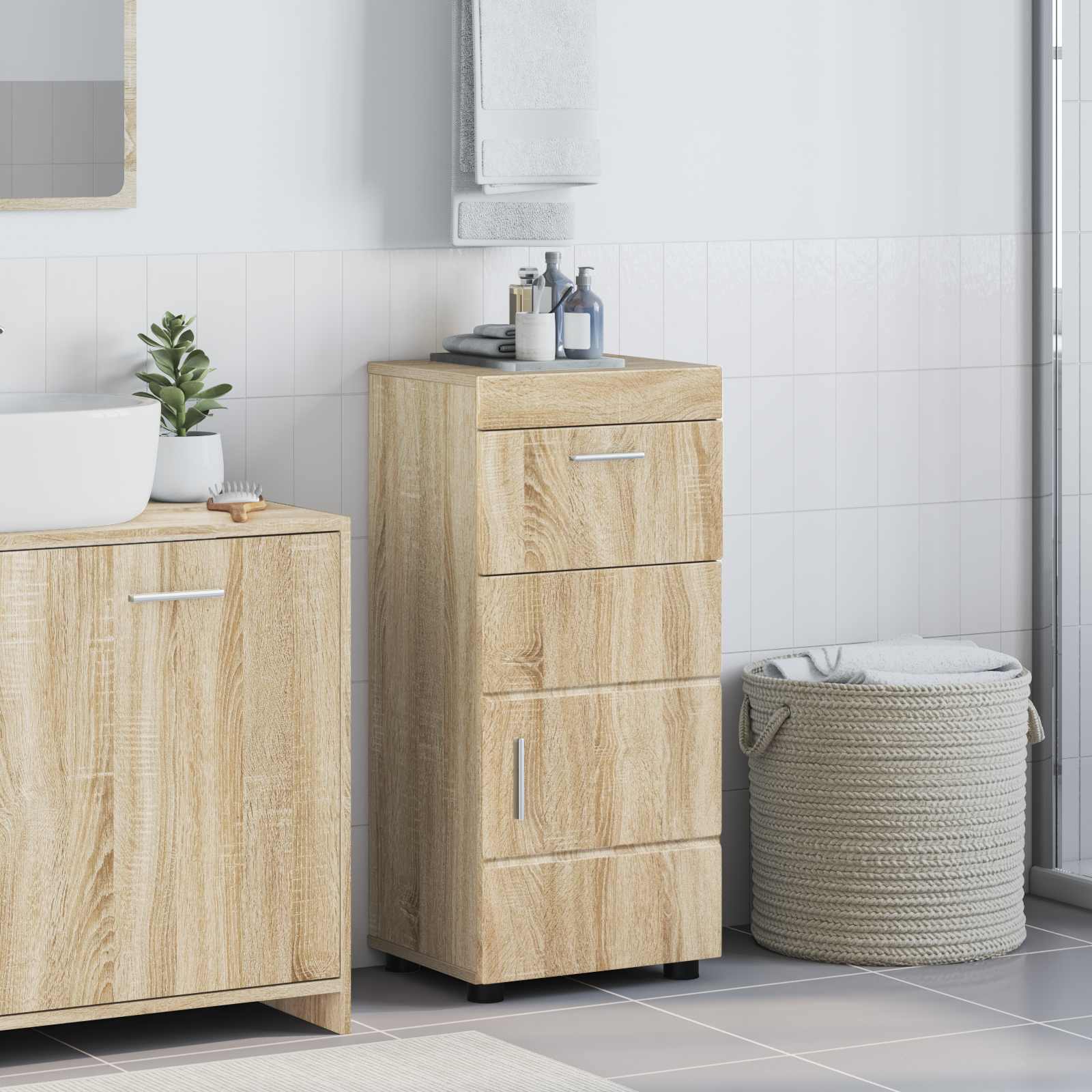 Set di Armadi da Bagno TULUM Rovere Sonoma 37 x 31,5 x 82 cm | homemem39