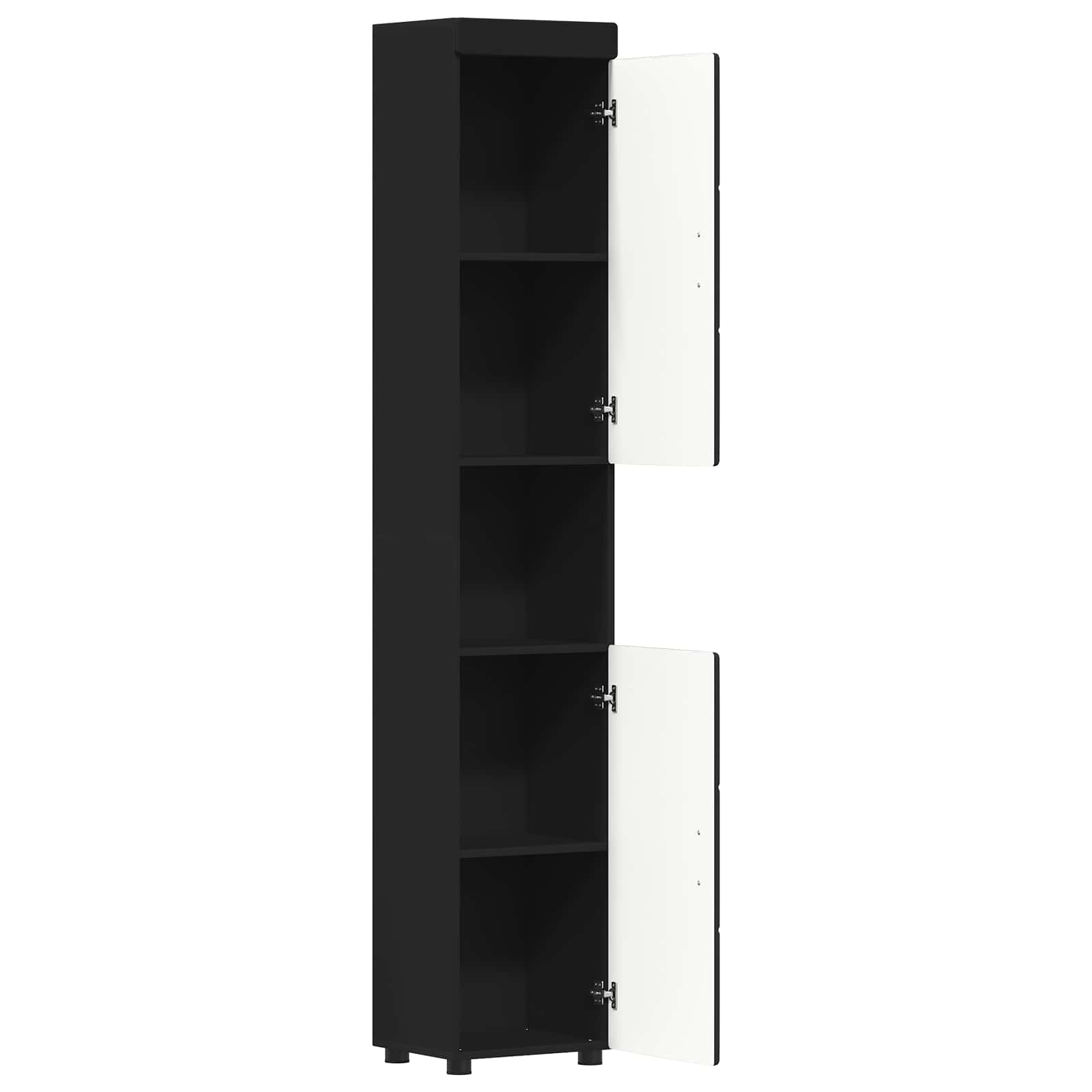 Set di Armadi da Bagno TULUM Nero 37 x 31,5 x 203 cm | homemem39