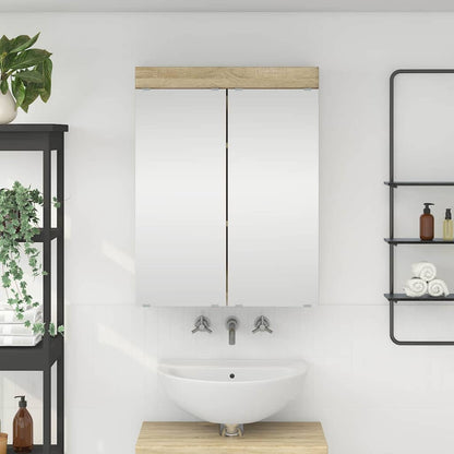 Mobiletto per specchio da bagno TULUM Rovere Sonoma