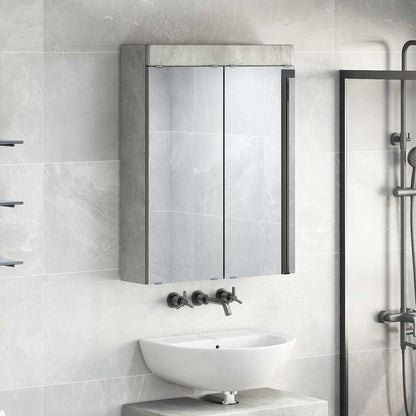 Mobiletto per specchio da bagno TULUM Grigio cemento | homemem39