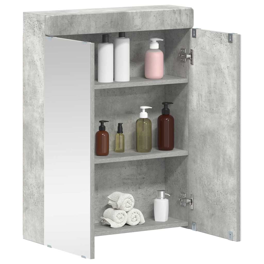 Mobiletto per specchio da bagno TULUM Grigio cemento | homemem39