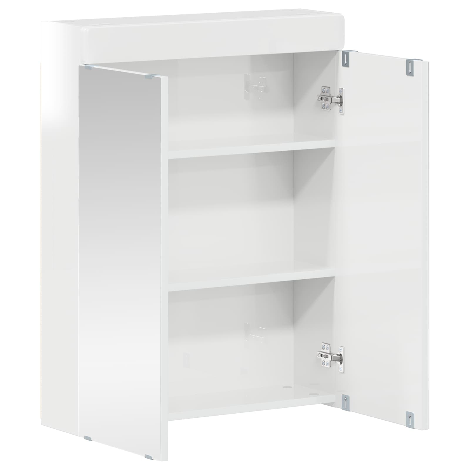 Mobiletto per specchio da bagno TULUM Bianco Lucido | homemem39