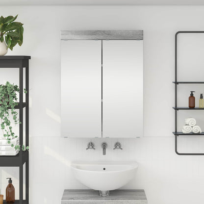 Mobiletto per specchio da bagno TULUM Grigio Sonoma | homemem39