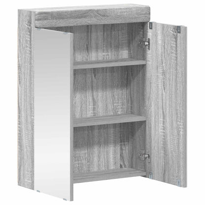 Mobiletto per specchio da bagno TULUM Grigio Sonoma | homemem39