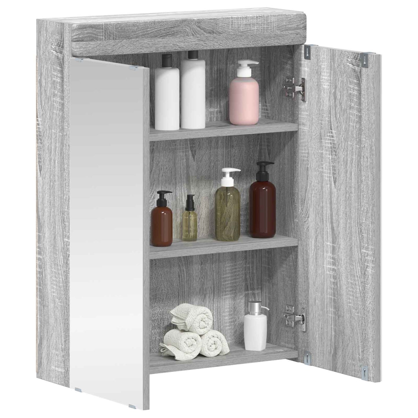 Mobiletto per specchio da bagno TULUM Grigio Sonoma | homemem39