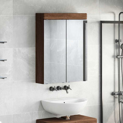 Mobiletto per specchio da bagno TULUM Rovere Marrone | homemem39
