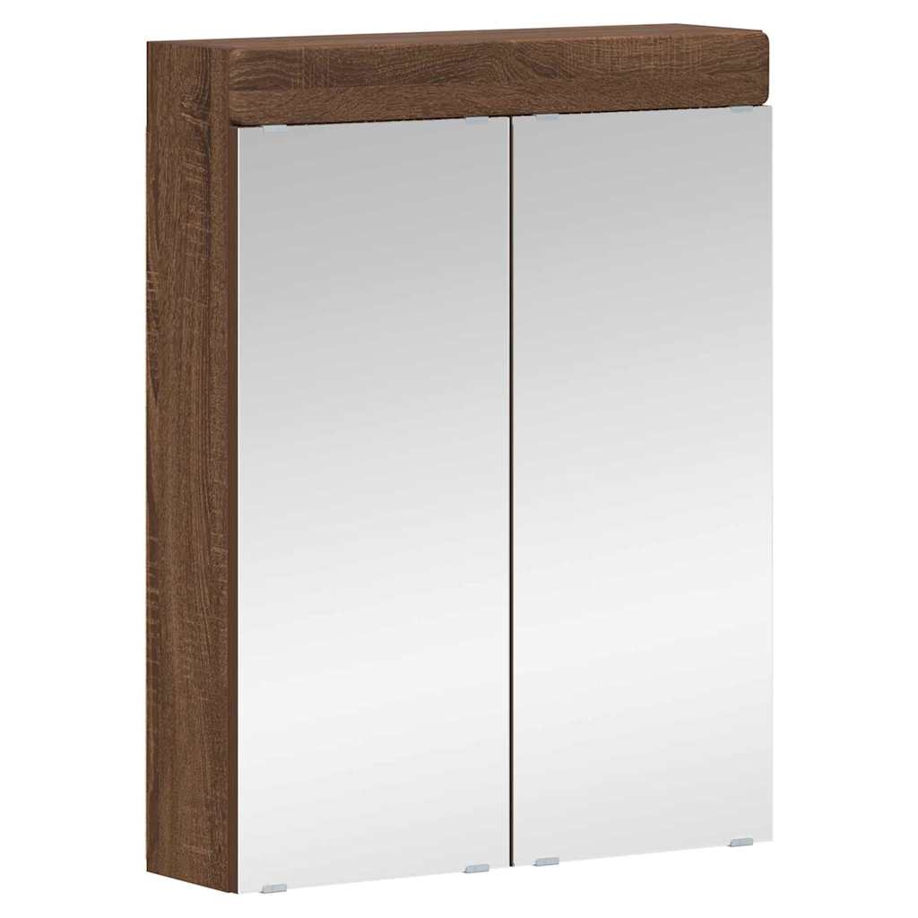Mobiletto per specchio da bagno TULUM Rovere Marrone | homemem39