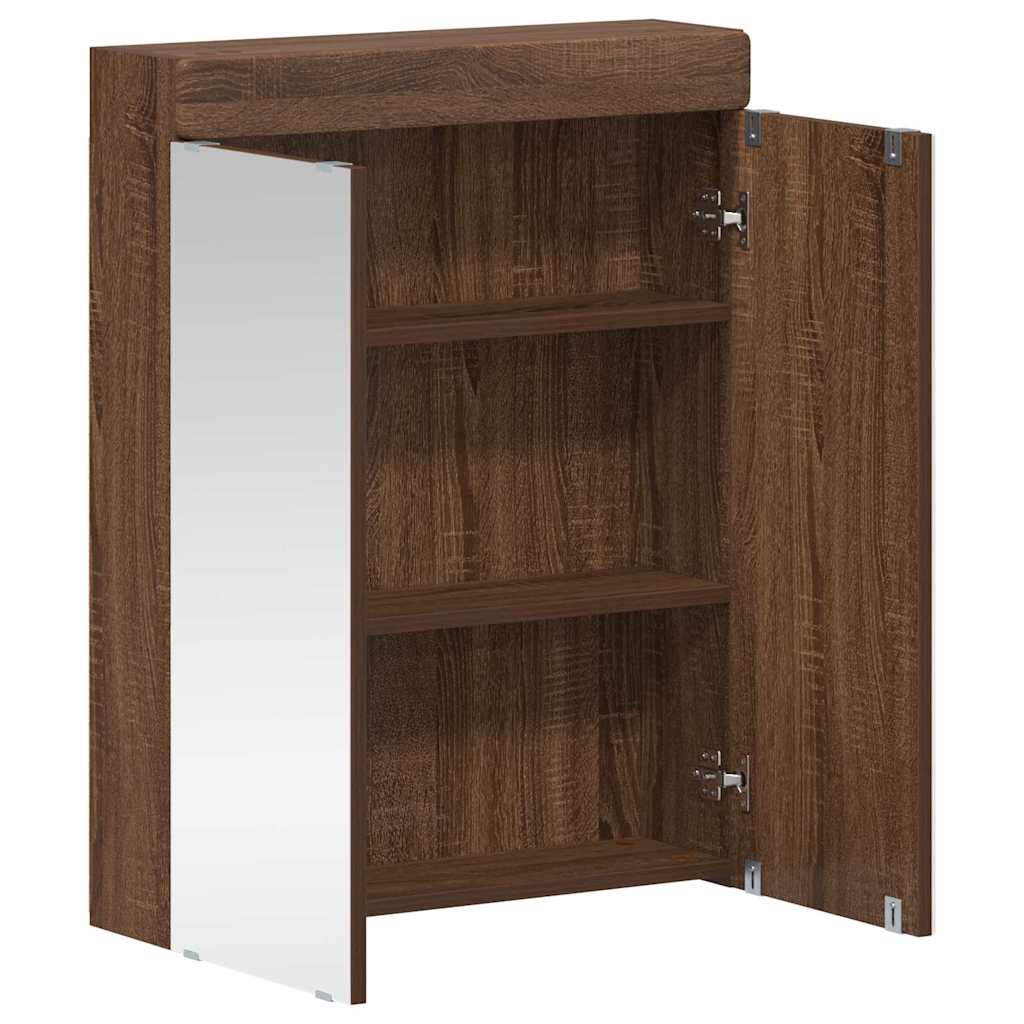 Mobiletto per specchio da bagno TULUM Rovere Marrone | homemem39