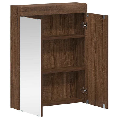 Mobiletto per specchio da bagno TULUM Rovere Marrone | homemem39