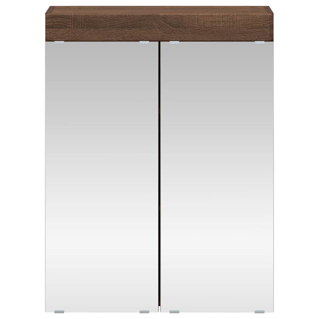 Mobiletto per specchio da bagno TULUM Rovere Marrone | homemem39