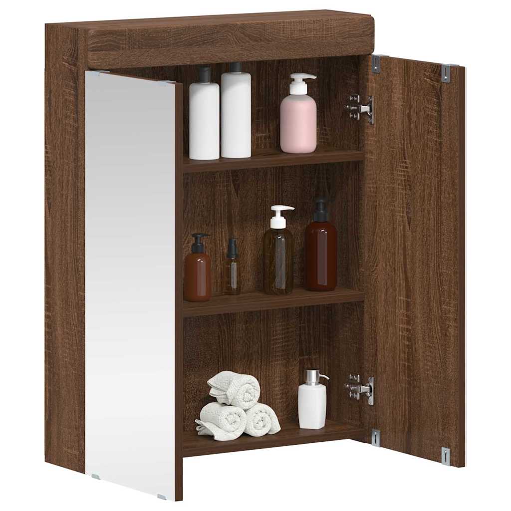 Mobiletto per specchio da bagno TULUM Rovere Marrone | homemem39