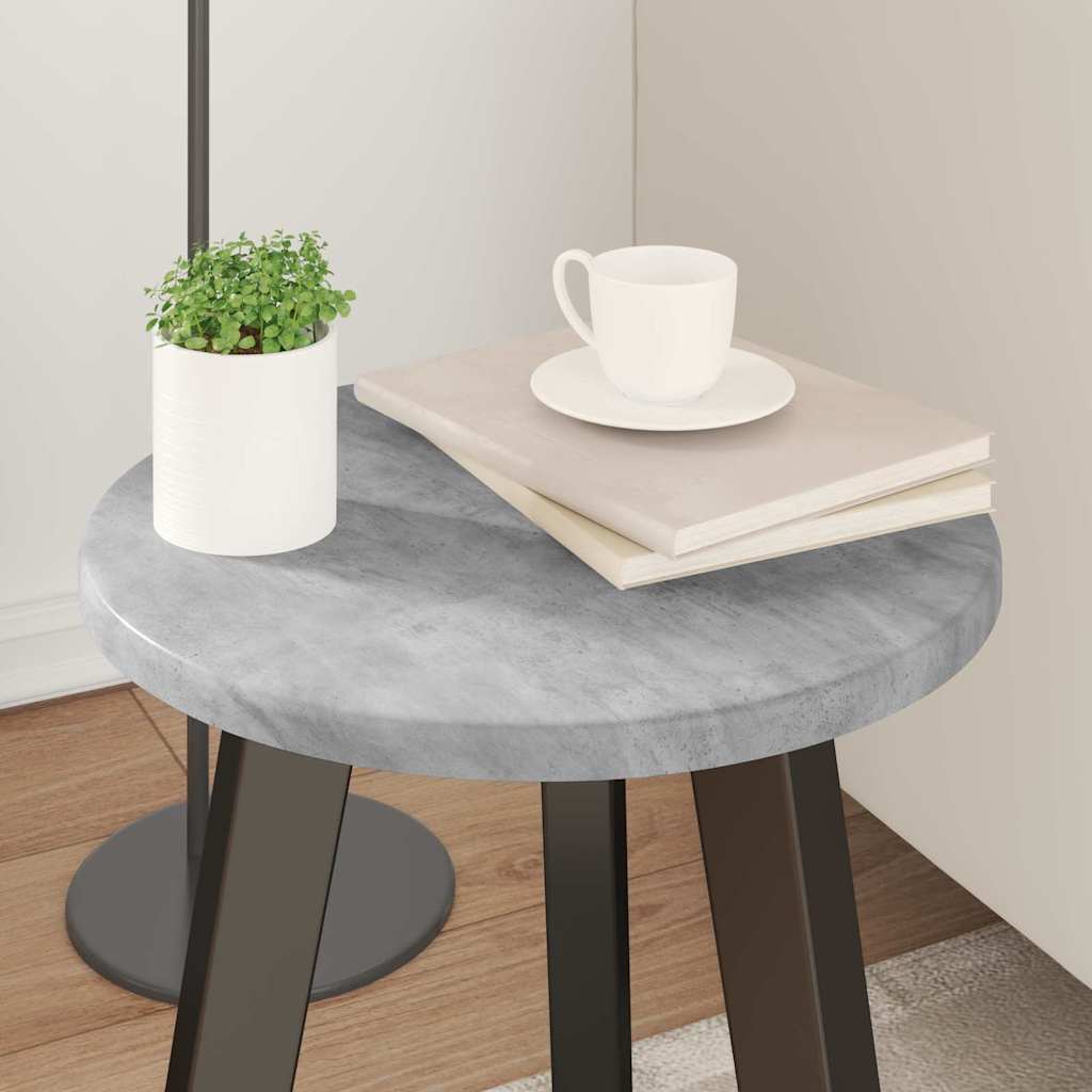 Piano del tavolo Grigio cemento Ø 30 x 1,5 cm Legno multistrato | homemem39