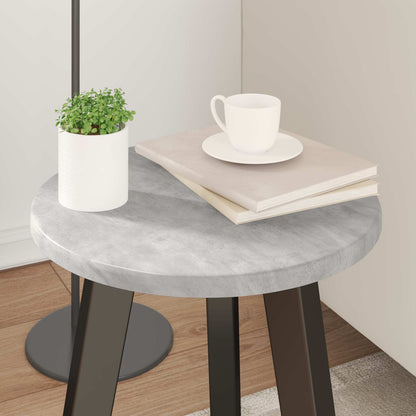Piano del tavolo Grigio cemento Ø 30 x 1,5 cm Legno multistrato