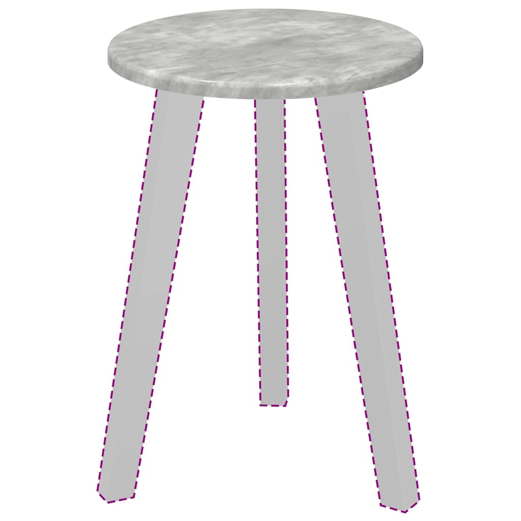 Piano del tavolo Grigio cemento Ø 30 x 1,5 cm Legno multistrato | homemem39