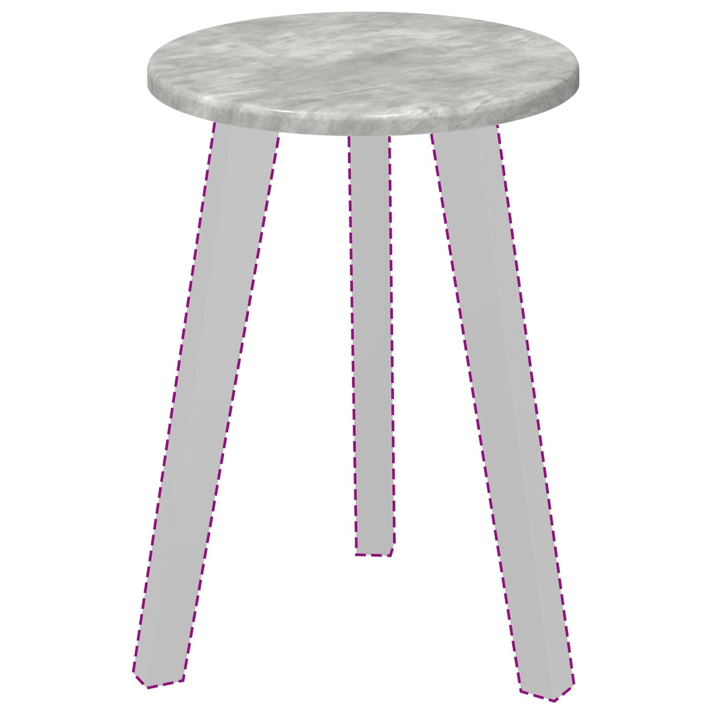 Piano del tavolo Grigio cemento Ø 30 x 1,5 cm Legno multistrato