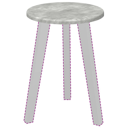 Piano del tavolo Grigio cemento Ø 30 x 1,5 cm Legno multistrato