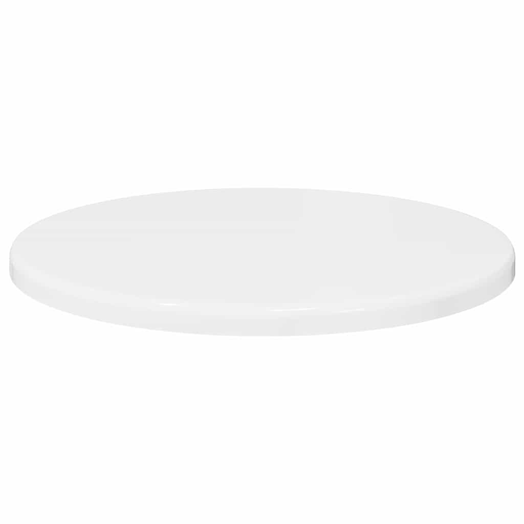 Piano del tavolo Bianco lucido Ø 30 x 1,5 cm Legno multistrato | homemem39