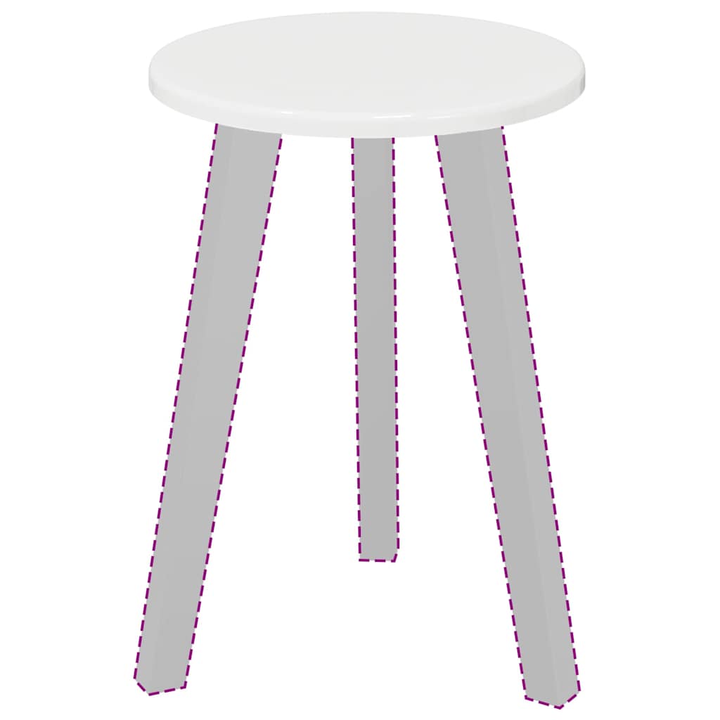 Piano del tavolo Bianco lucido Ø 30 x 1,5 cm Legno multistrato | homemem39