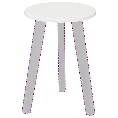 Piano del tavolo Bianco lucido Ø 30 x 1,5 cm Legno multistrato | homemem39