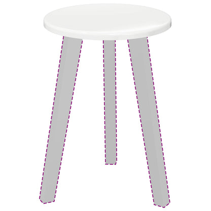 Piano del tavolo Bianco lucido Ø 30 x 1,5 cm Legno multistrato