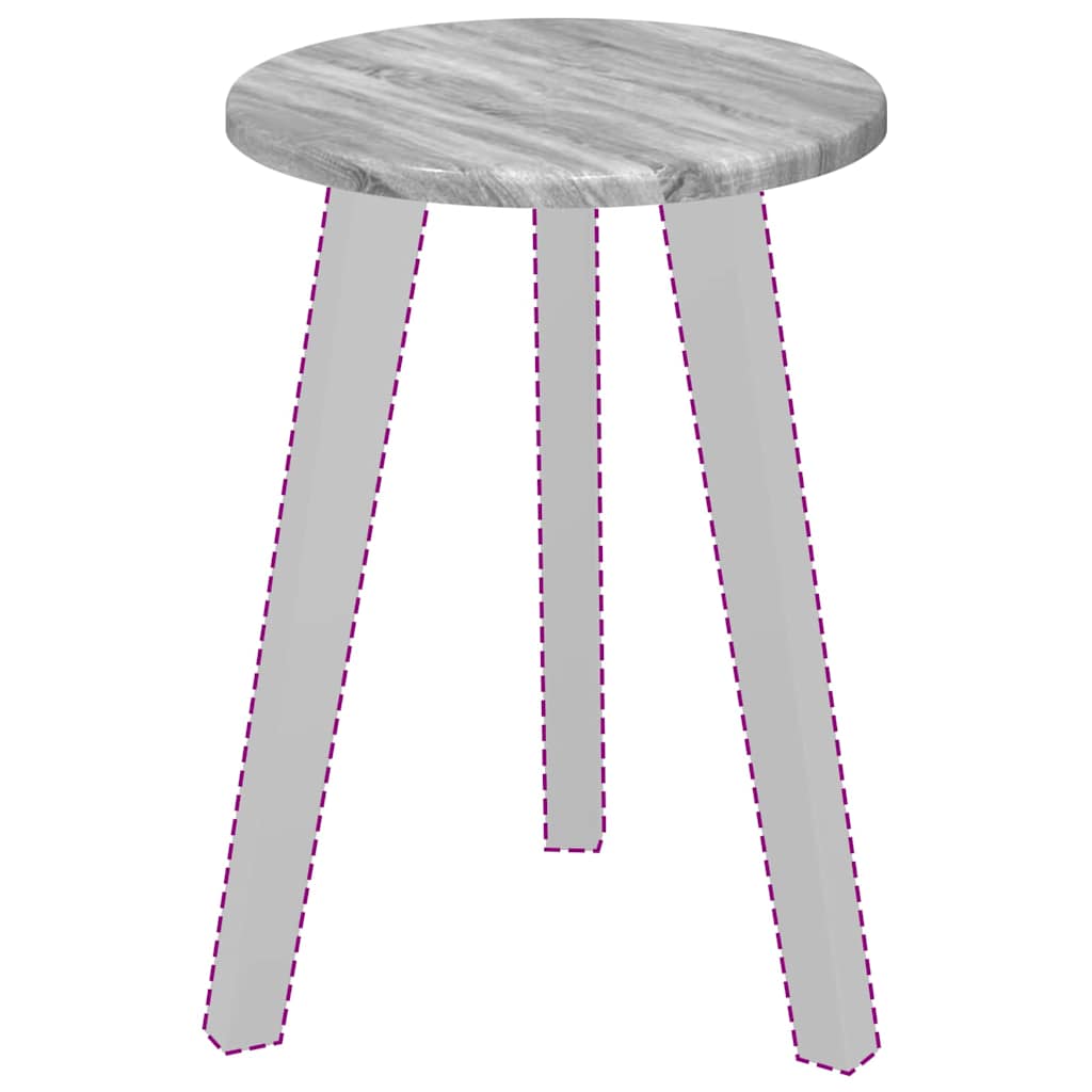 Piano del tavolo Grigio Sonoma Ø 30 x 1,5 cm Legno multistrato | homemem39