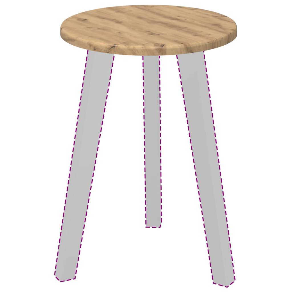 Piano del tavolo rovere artigianale 30 x 30 x 1,5 cm