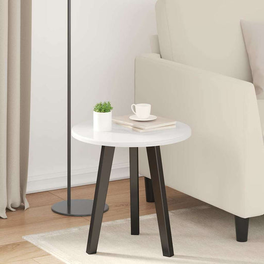 Piano del tavolo Bianco lucido Ø 40 x 1,5 cm Legno multistrato | homemem39