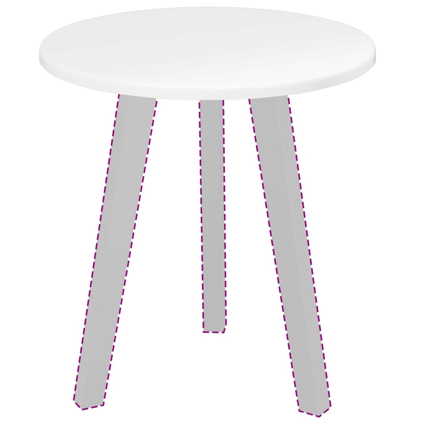 Piano del tavolo Bianco lucido Ø 40 x 1,5 cm Legno multistrato