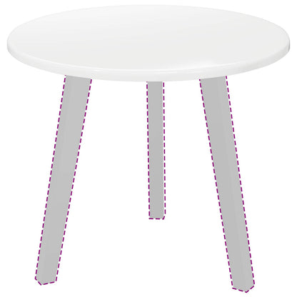 Piano del tavolo Bianco lucido Ø 50 x 1,5 cm Legno multistrato