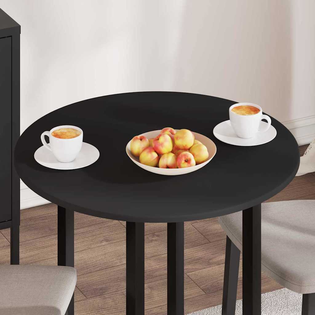 Piano del tavolo Nero Ø 70 x 1,5 cm Legno multistrato | homemem39
