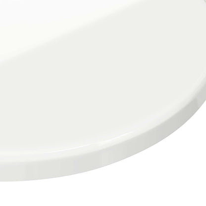 Piano del tavolo Bianco lucido Ø 70 x 1,5 cm Legno multistrato