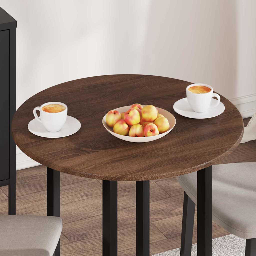 Piano del tavolo Rovere marrone Ø 70 x 1,5 cm Legno multistrato | homemem39