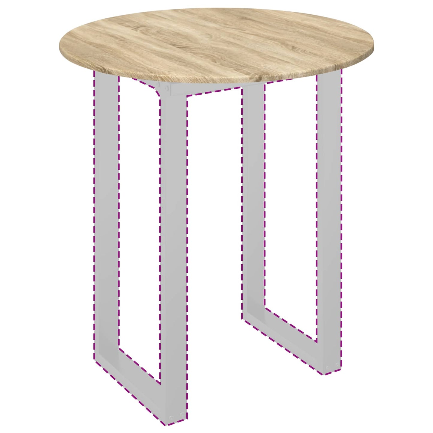 Piano del tavolo rovere sonoma Ø 80 x 1,5 cm Legno multistrato