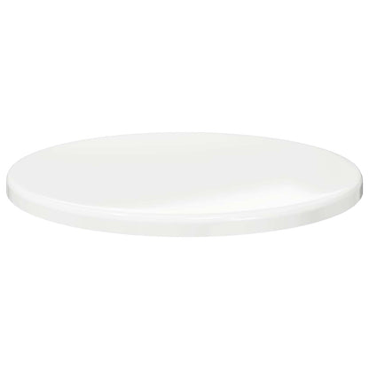 Piano del tavolo Bianco lucido Ø 80 x 1,5 cm Legno multistrato