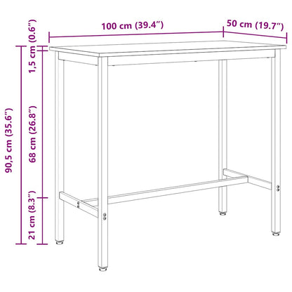 tavolo Rovere Sonoma 100 x 50 x 90,5 cm