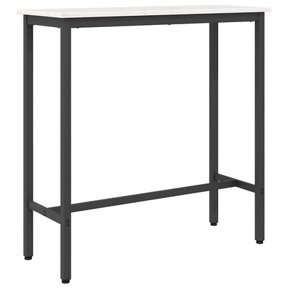 tavolo Bianco 100 x 40 x 101 cm Legno ingegnerizzato e acciaio