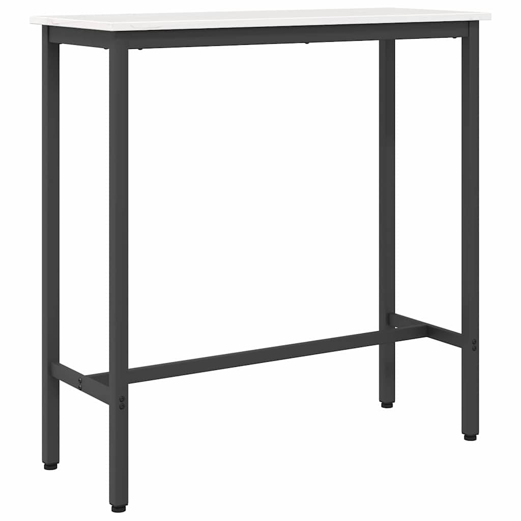 tavolo Bianco 100 x 40 x 101 cm Legno ingegnerizzato e acciaio