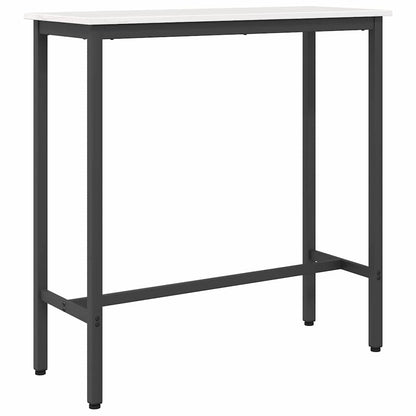 tavolo Bianco 100 x 40 x 101 cm Legno ingegnerizzato e acciaio