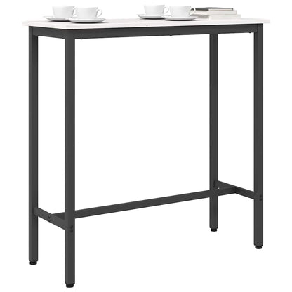 tavolo Bianco 100 x 40 x 101 cm Legno ingegnerizzato e acciaio