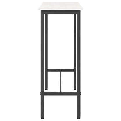 tavolo Bianco 100 x 40 x 101 cm Legno ingegnerizzato e acciaio