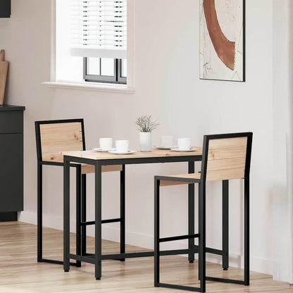 tavolo Naturale 100 x 50 x 77 cm Legno ingegnerizzato e acciaio | homemem39