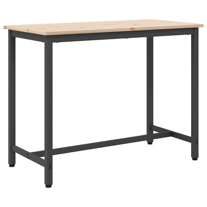 tavolo Naturale 100 x 50 x 77 cm Legno ingegnerizzato e acciaio | homemem39