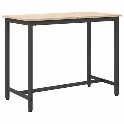 tavolo Naturale 100 x 50 x 77 cm Legno ingegnerizzato e acciaio | homemem39