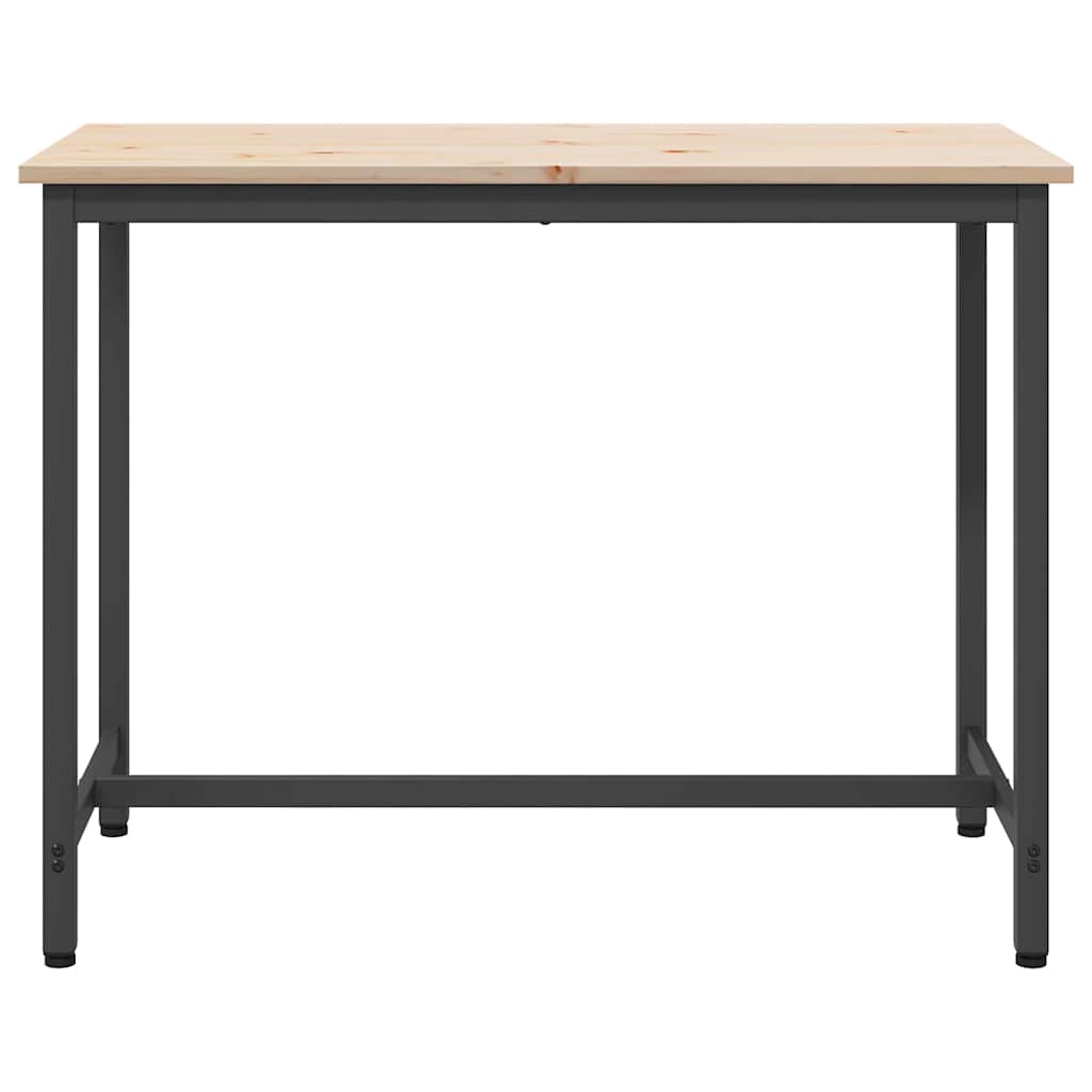 tavolo Naturale 100 x 50 x 77 cm Legno ingegnerizzato e acciaio | homemem39