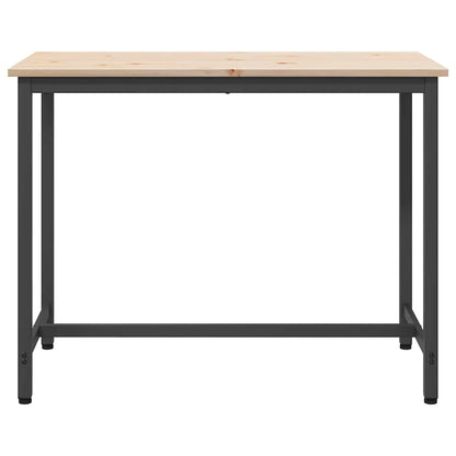 tavolo Naturale 100 x 50 x 77 cm Legno ingegnerizzato e acciaio | homemem39